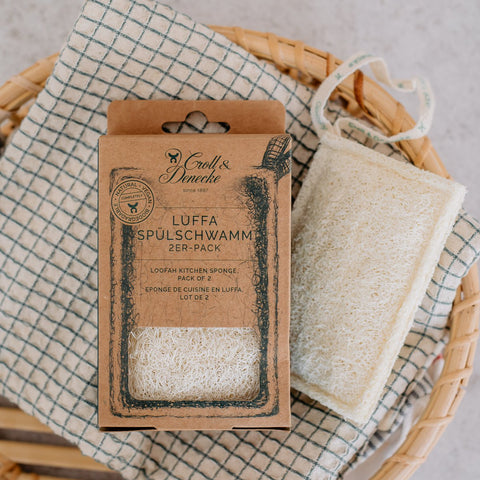 Burete de vase natural - 100% luffa (Set 2 buc)