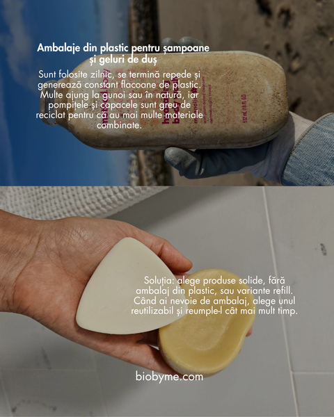 Șampon solid natural pentru păr cu argila albă (Kaolin), 70g.