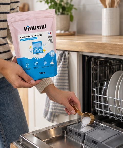 Pudră eco 3-în-1 pentru mașina de spălat vase