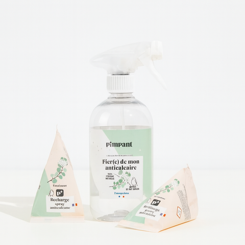 Set Spray Reîncărcabil 500 ml + Rezervă Detergent Anti-Calcar, 100% natural