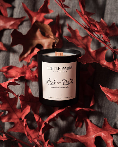 Lumânare parfumată Arabian Nights - Trandafir • Chihlimbar • Lemn de Guaiac