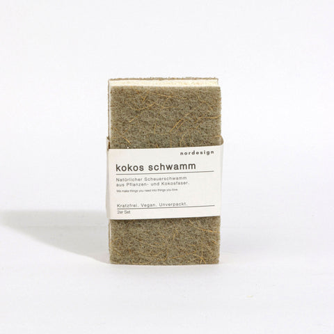 Burete pentru vase din celuloză și cocos (set de 2)