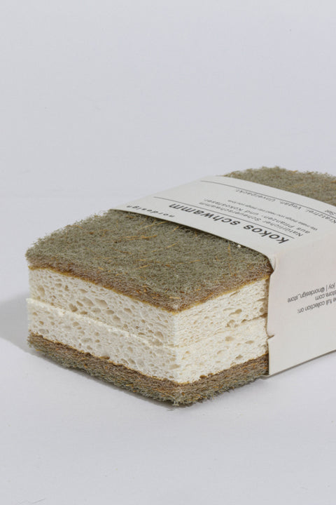 Burete pentru vase din celuloză și cocos (set de 2)