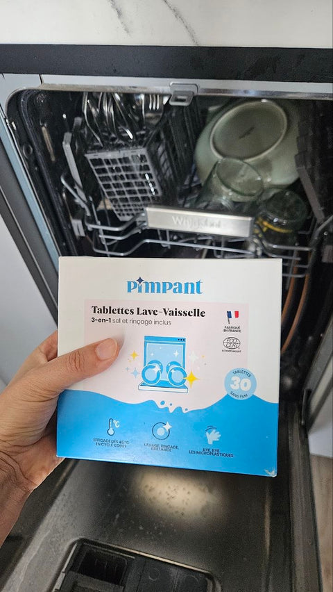 Tablete ecologice pentru mașina de spălat vase - 99% ingrediente de origine naturală, 30 tablete